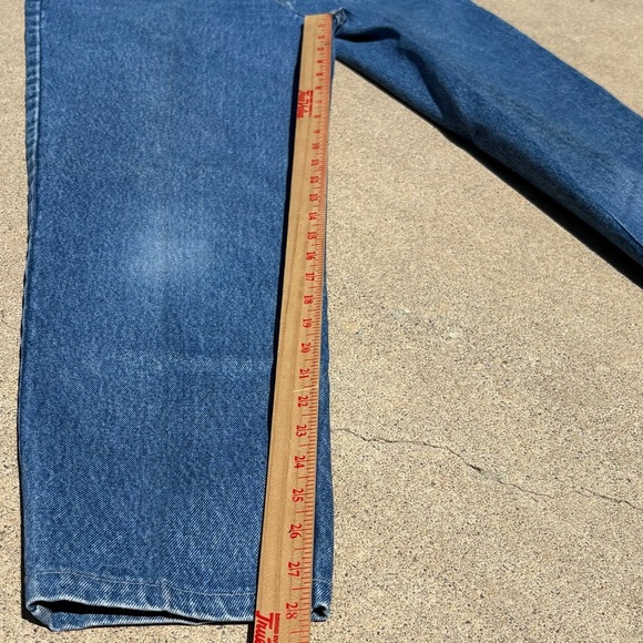 Vintage 90’s Lawman sz 7 Coastal Cowgirl High-Rise Western Mom Jeans Tapped Leg - Picture 11 of 13